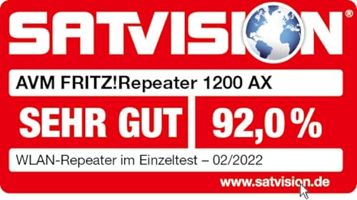 FRITZ!Repeater 1200 AX – Wi-Fi 6 Dualband Repeater mit bis zu 2.400 MBit/s